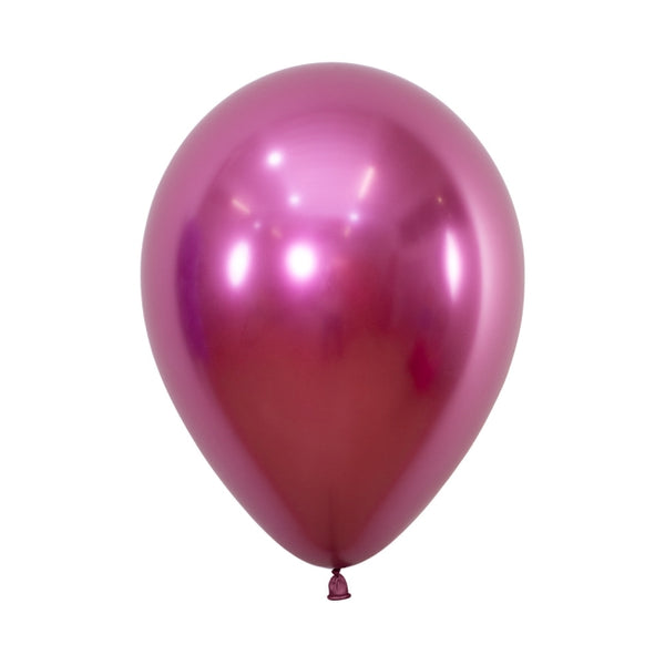 Ballons fuchsia chromés